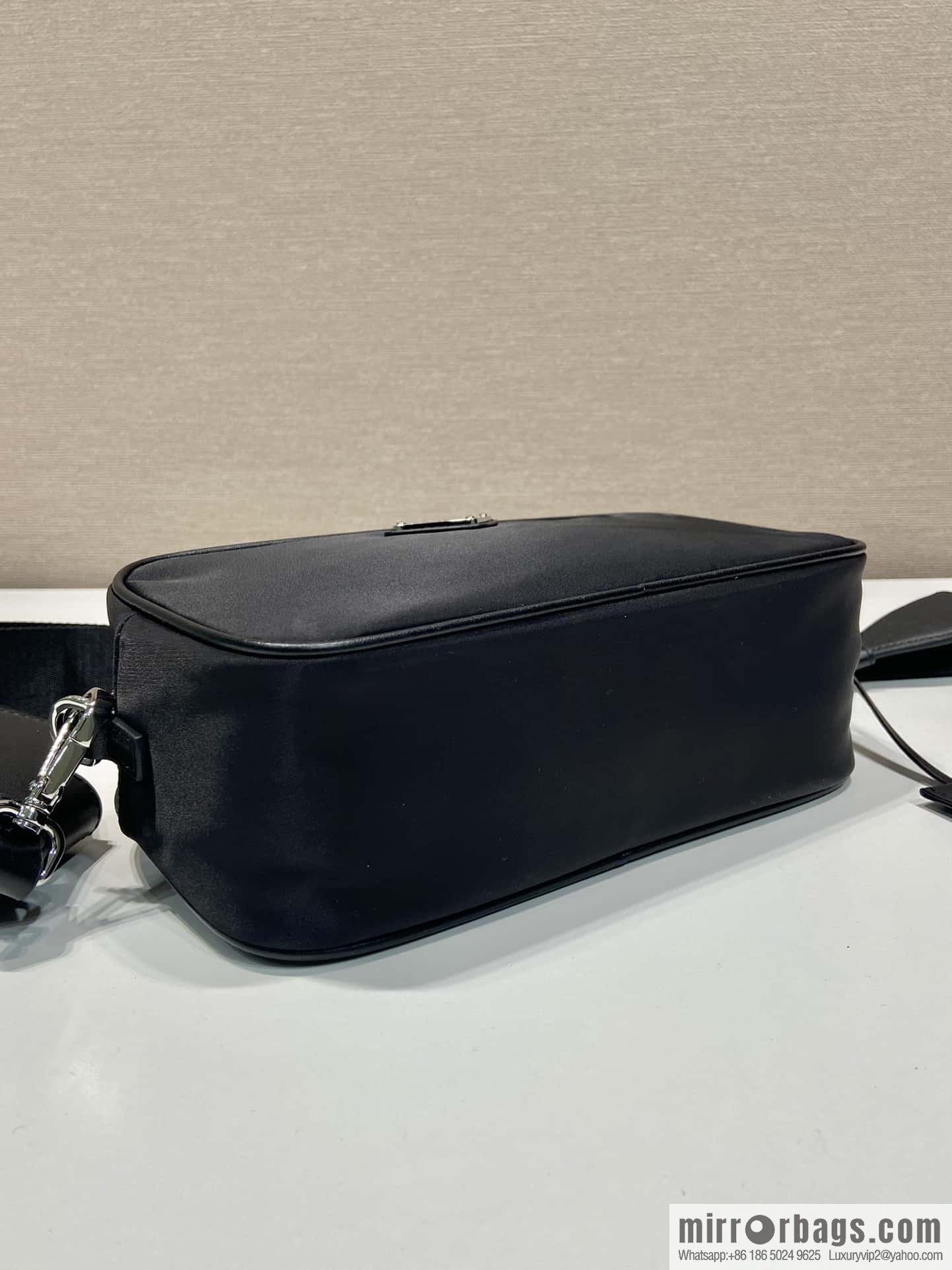 PRADA imported nylon fabric, new small messenger bag 1BH197A