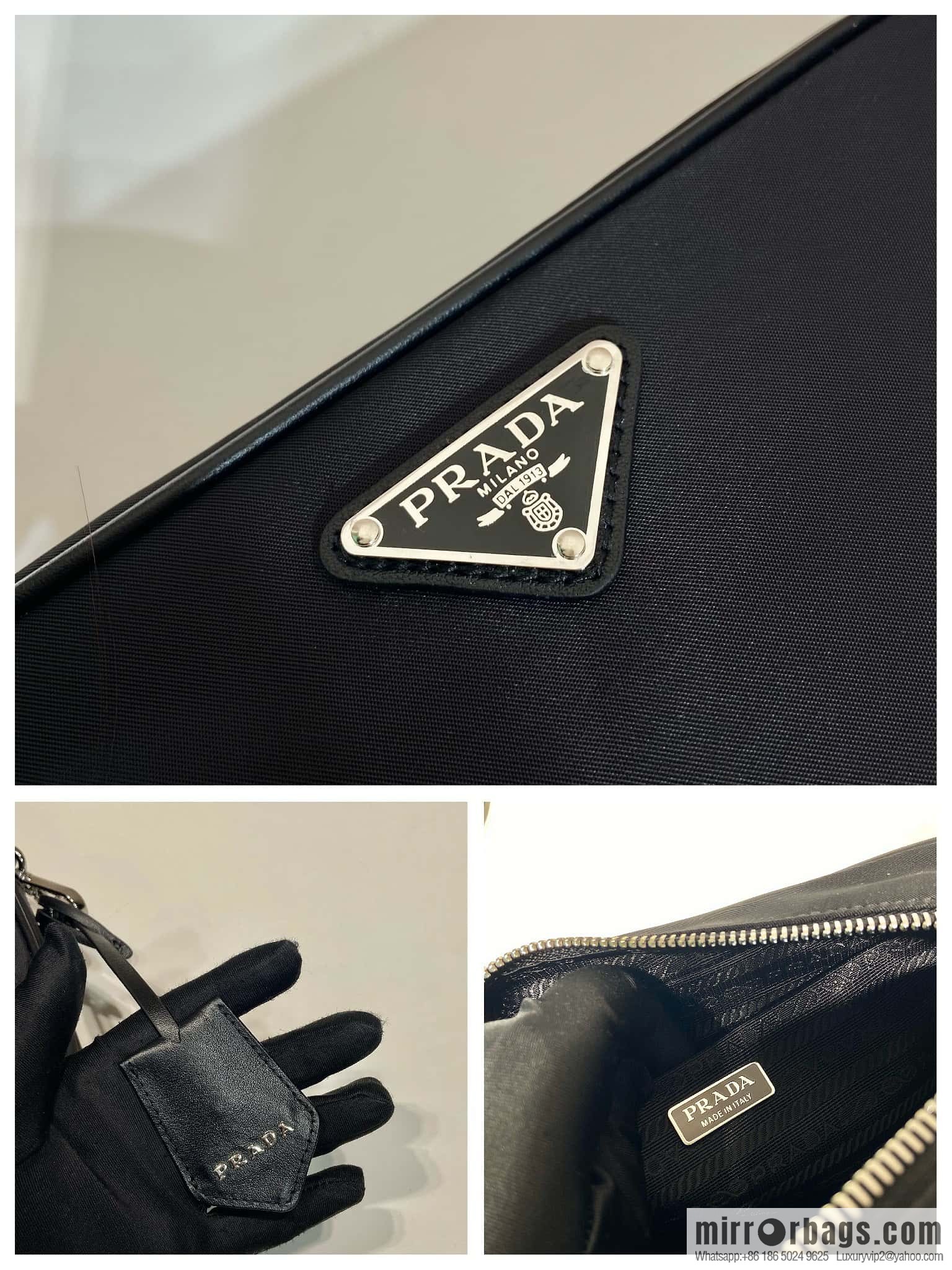 PRADA imported nylon fabric, new small messenger bag 1BH197A