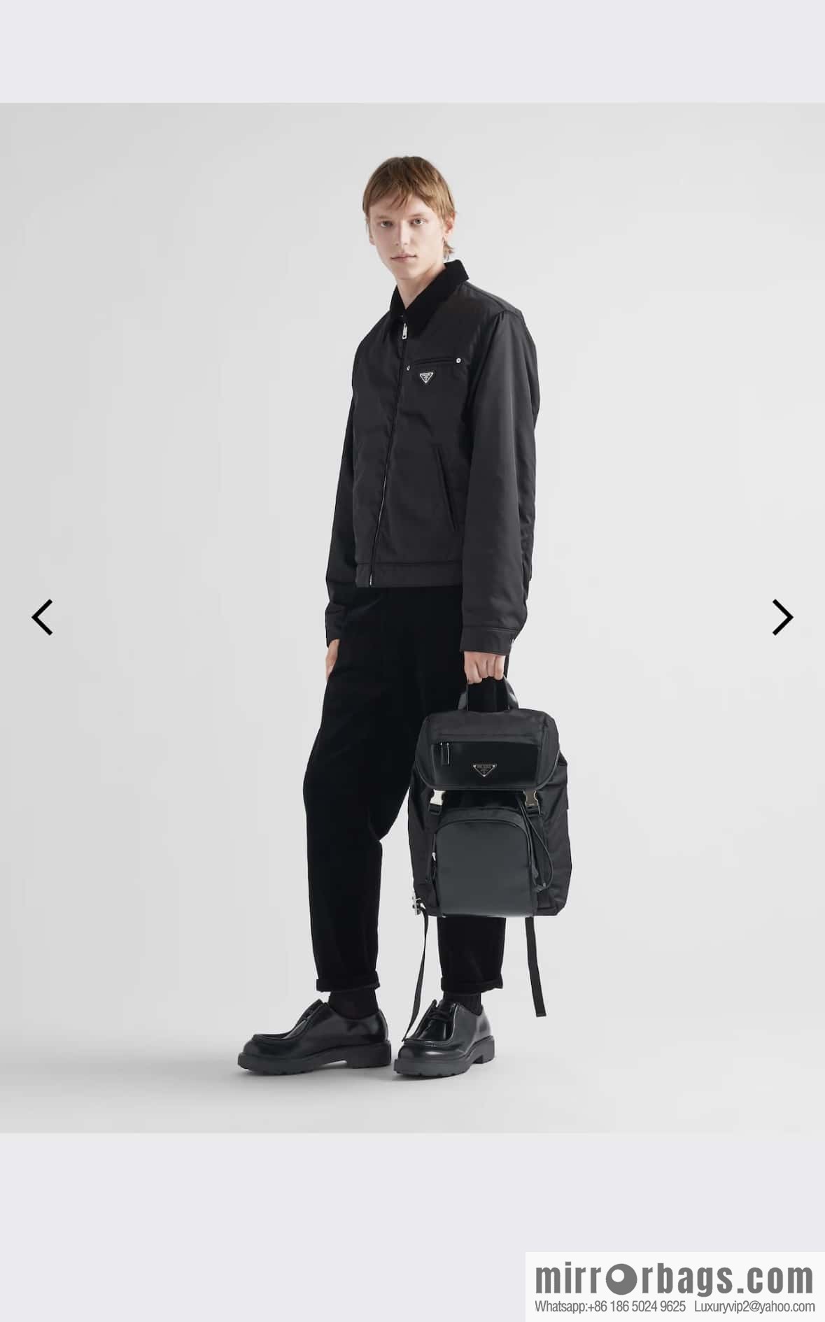 PRADA glossy/nylon fabric, new backpack 2VZ135