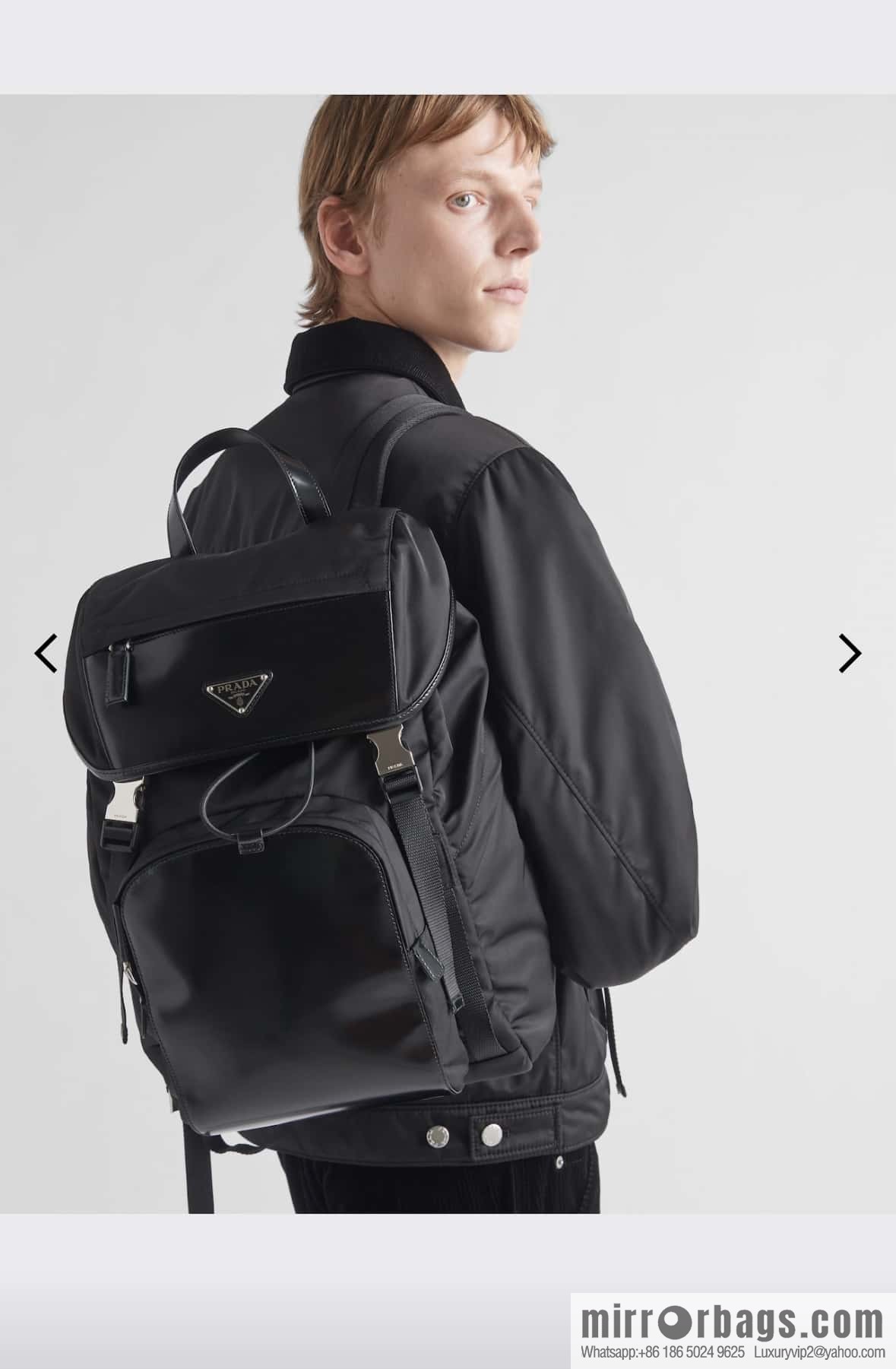 PRADA glossy/nylon fabric, new backpack 2VZ135