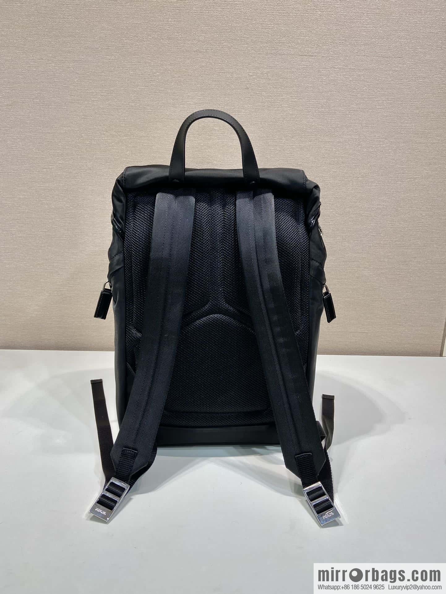 PRADA glossy/nylon fabric, new backpack 2VZ135