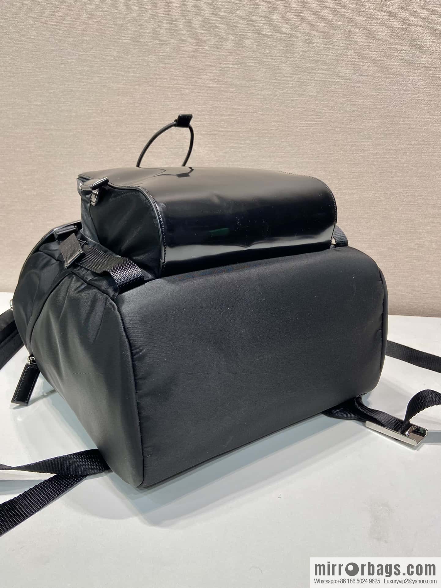 PRADA glossy/nylon fabric, new backpack 2VZ135