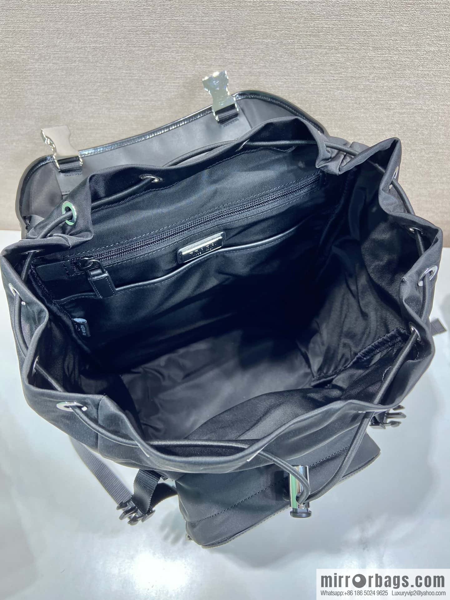 PRADA glossy/nylon fabric, new backpack 2VZ135
