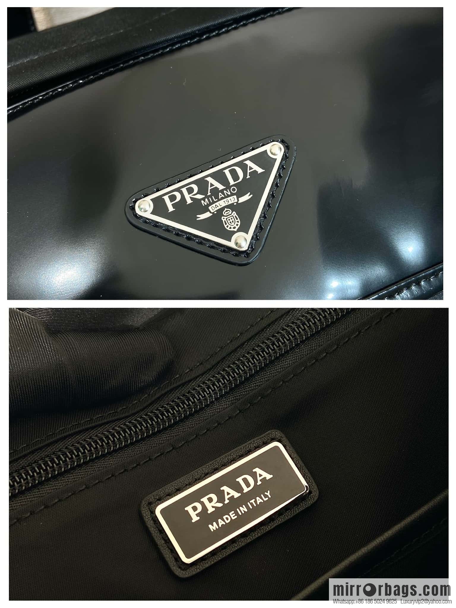 PRADA glossy/nylon fabric, new backpack 2VZ135