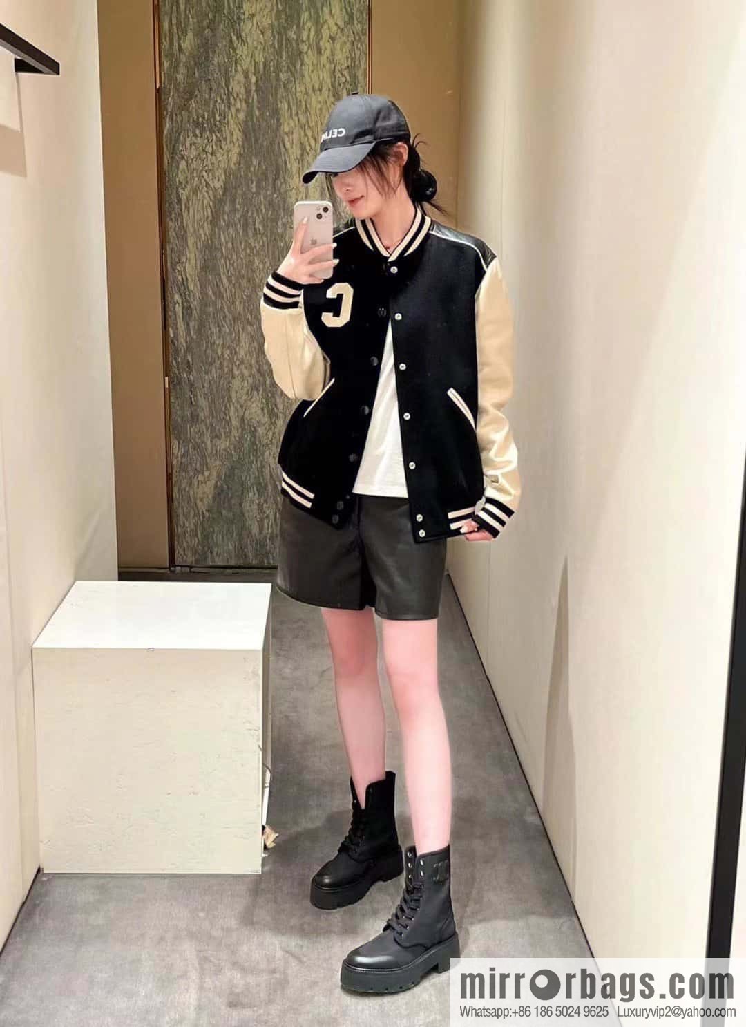 CELINE canvas platform-soled Martin booties