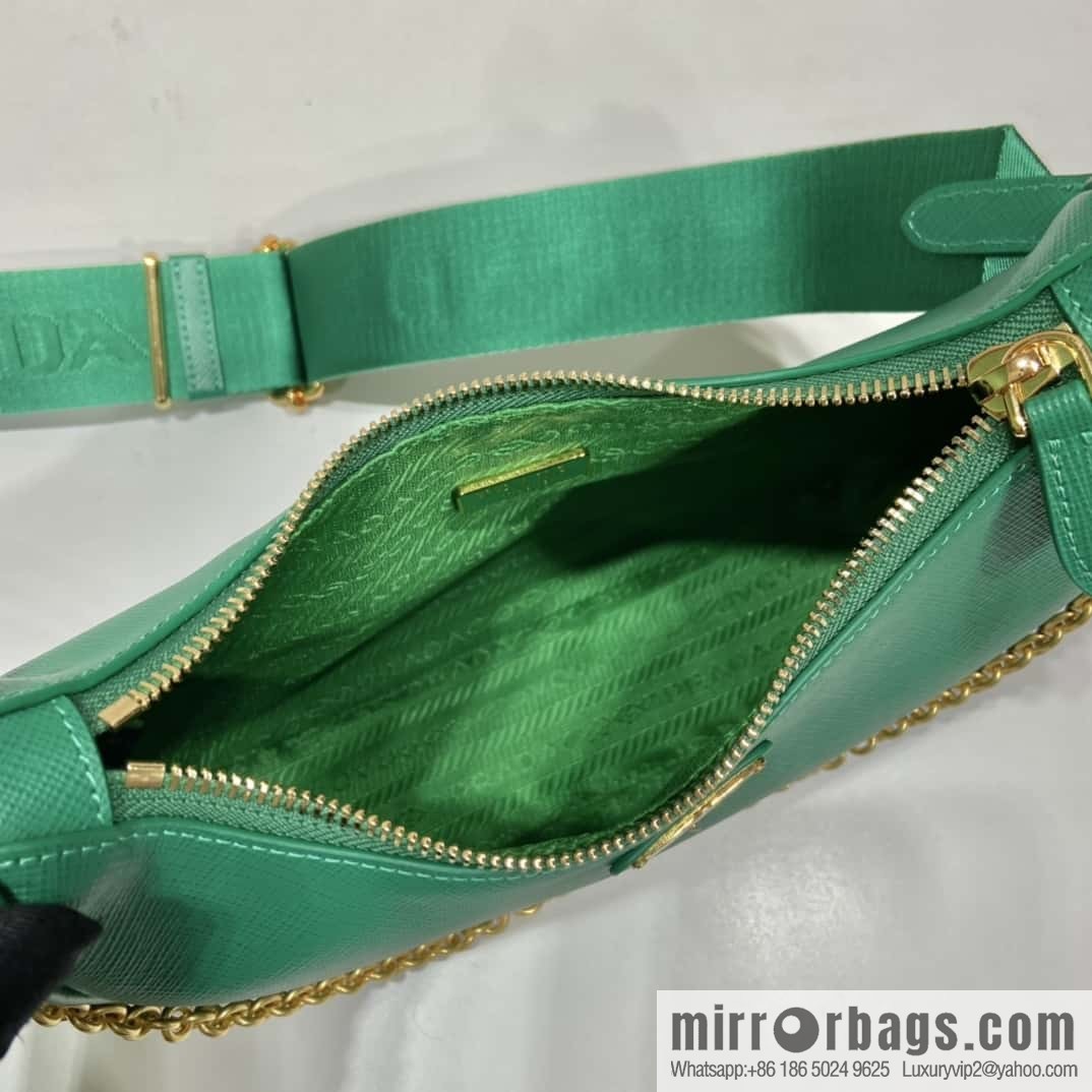 PRADA Prada 3-in-1 nylon Hobo hand carry/underarm bag 1BH204 full leather/gold hardware