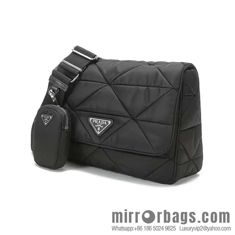 PRADA three-in-one, imported nylon fabric crossbody bag 1BD290