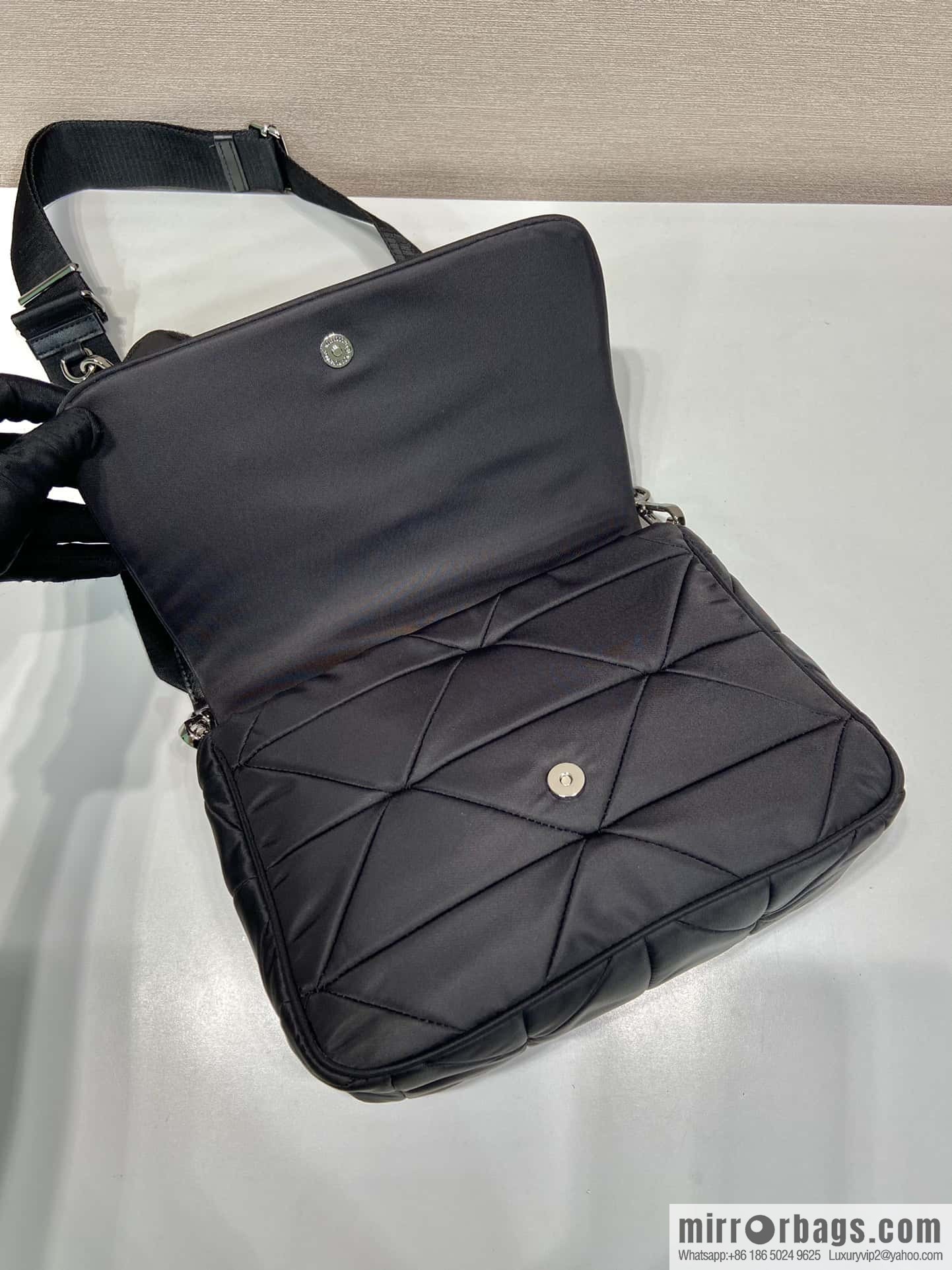 PRADA three-in-one, imported nylon fabric crossbody bag 1BD290