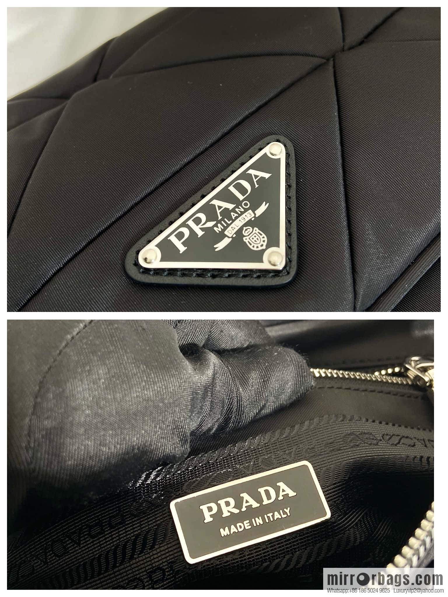 PRADA three-in-one, imported nylon fabric crossbody bag 1BD290