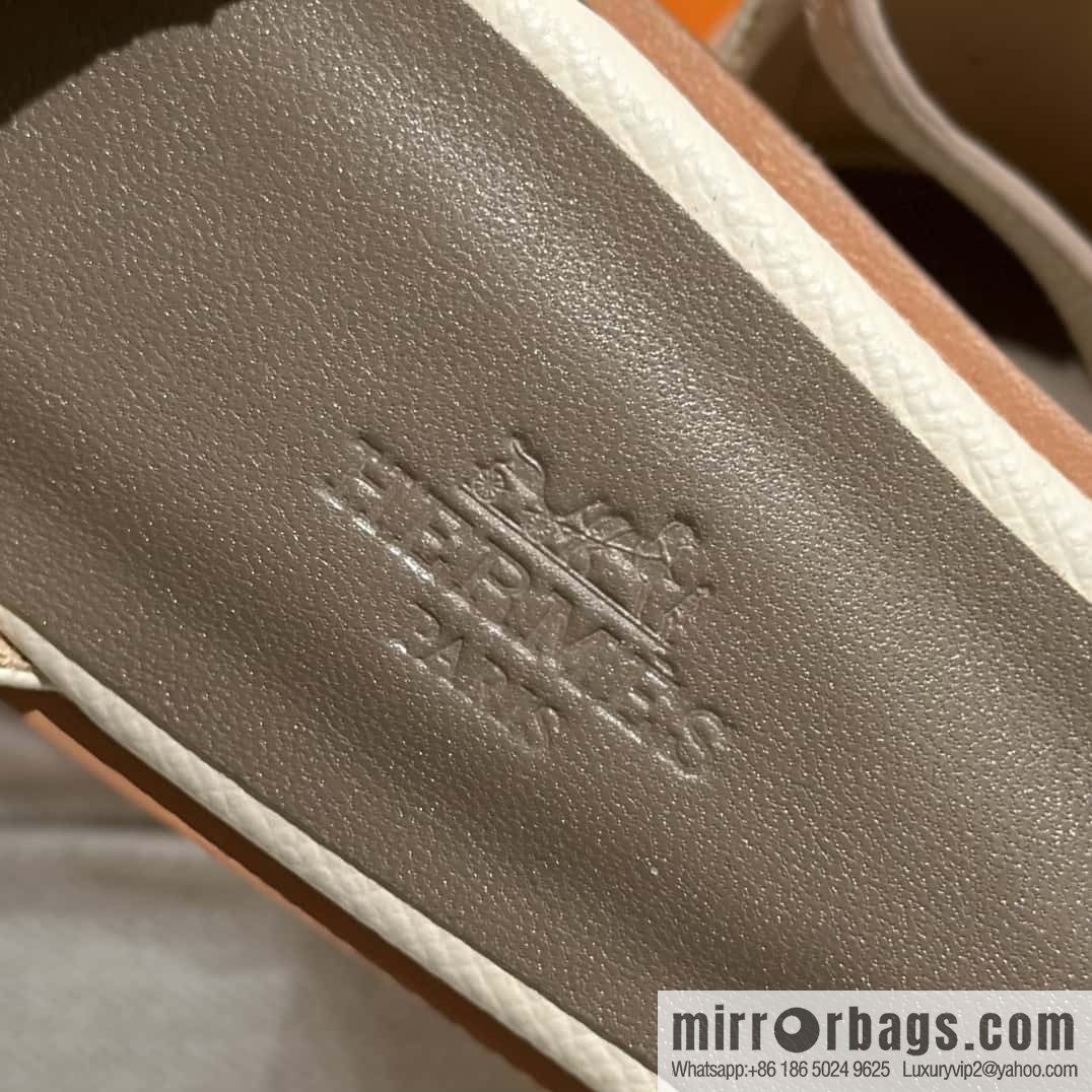 Hermès imported Italian cowhide, new small sandals