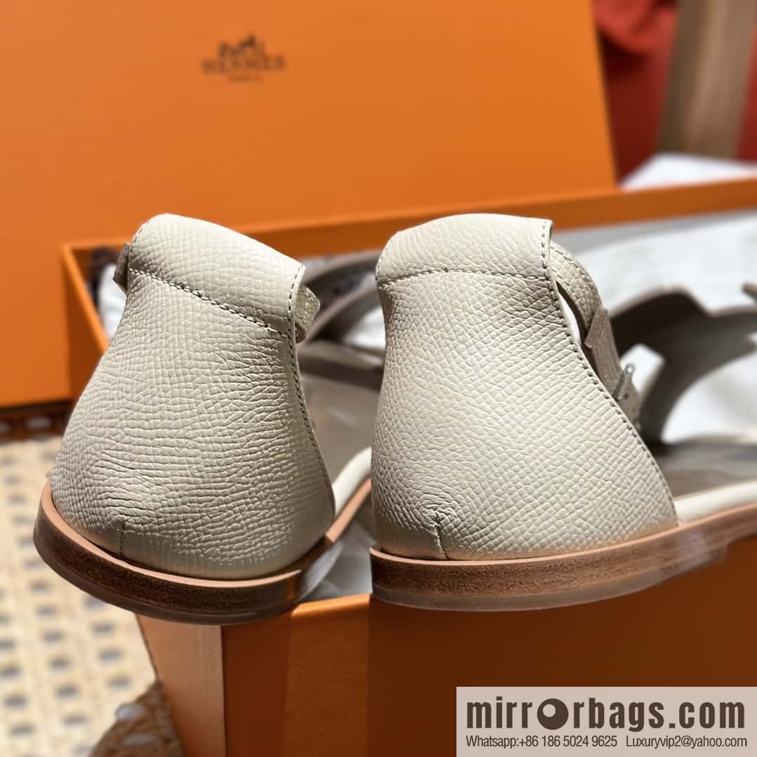 Hermès imported Italian cowhide, new small sandals
