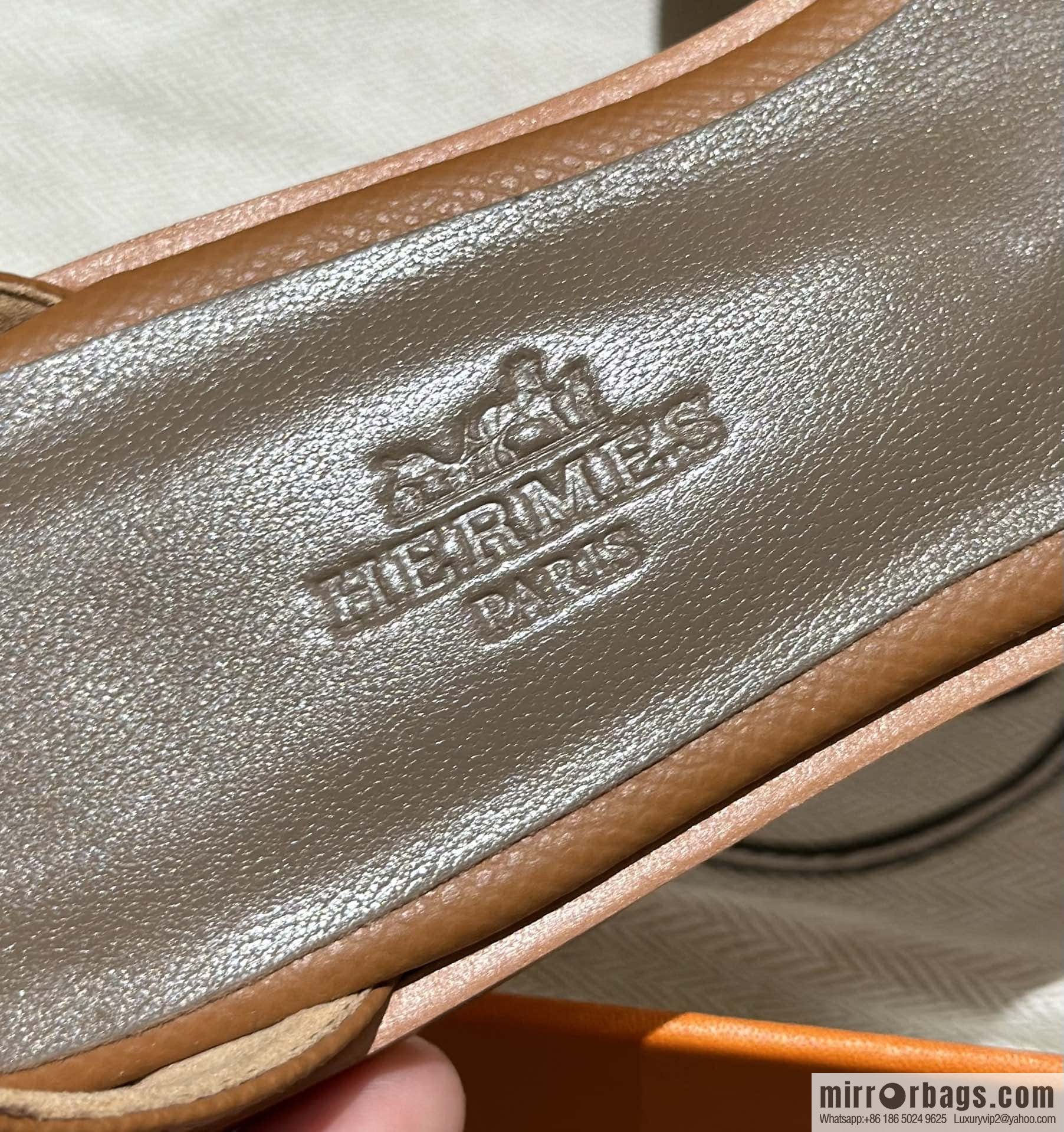 Hermès imported Italian cowhide, new small sandals