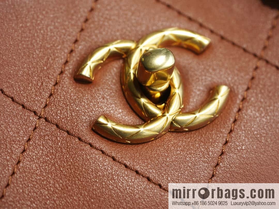 CHANEL 23A New HOBO hippie bag AS4210 caramel color