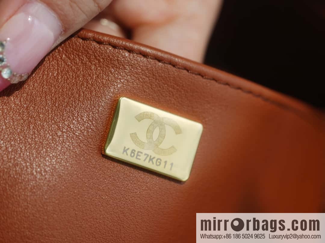 CHANEL 23A New HOBO hippie bag AS4210 caramel color