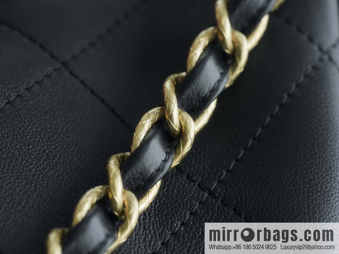 CHANEL 23A new HOBO hippie bag AS4210 black