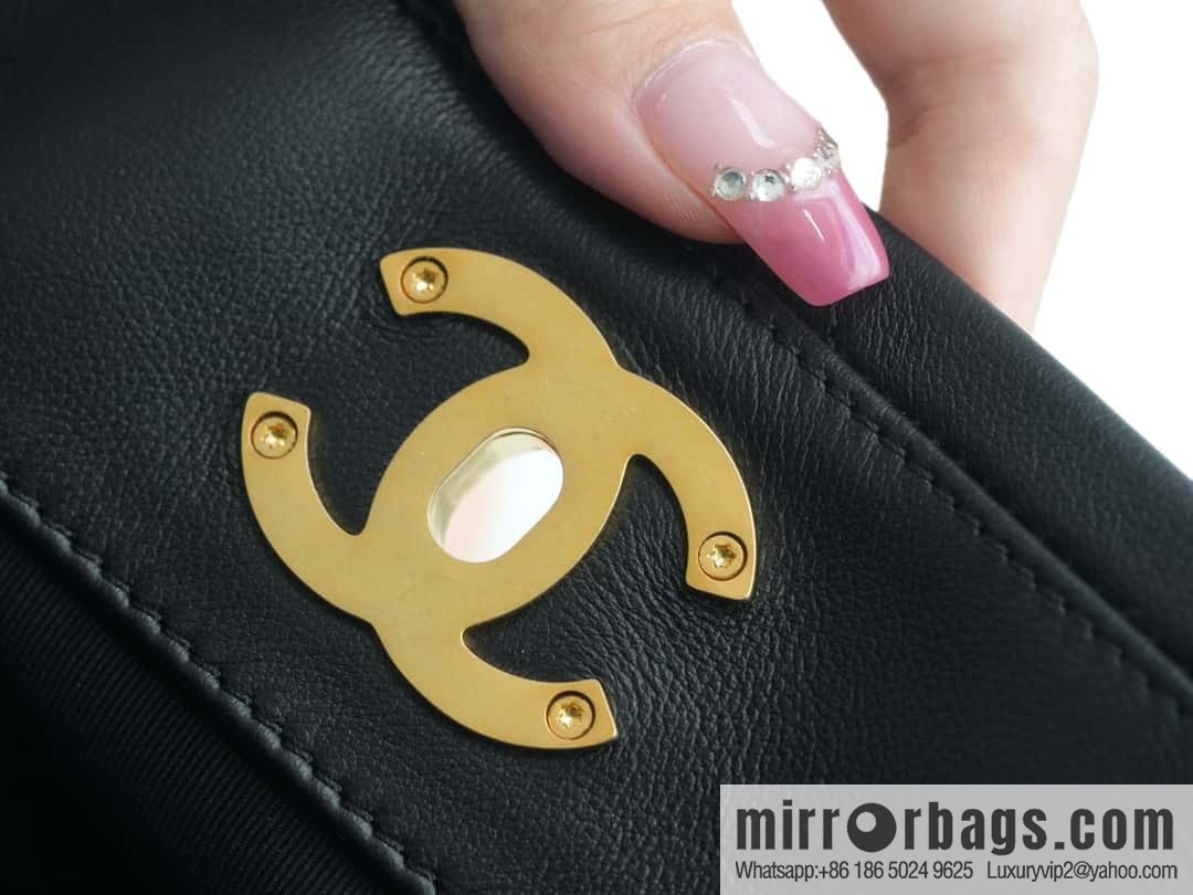 CHANEL 23A new HOBO hippie bag AS4210 black