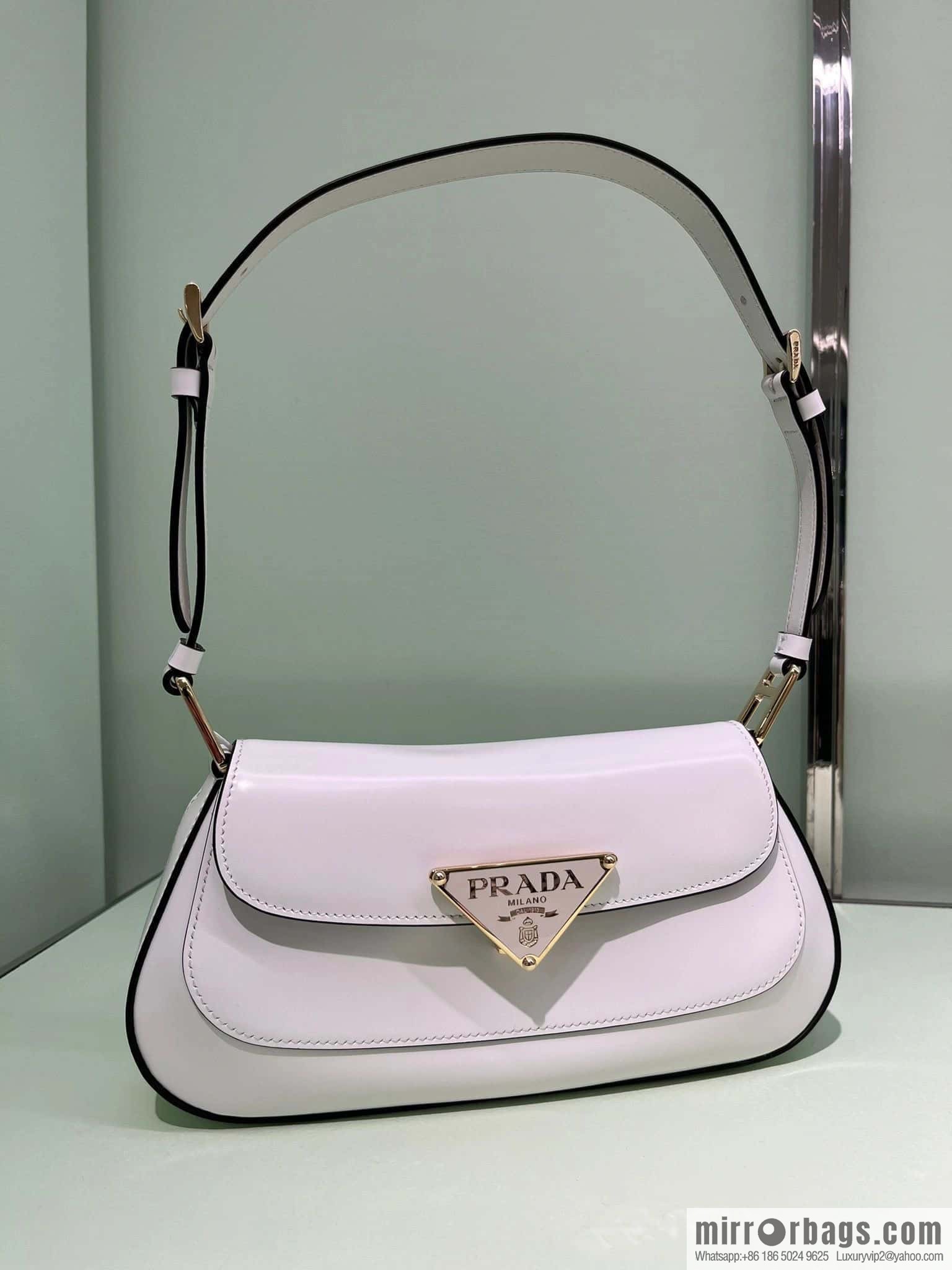 PRADA Prada glossy leather new armpit bag 1BD345