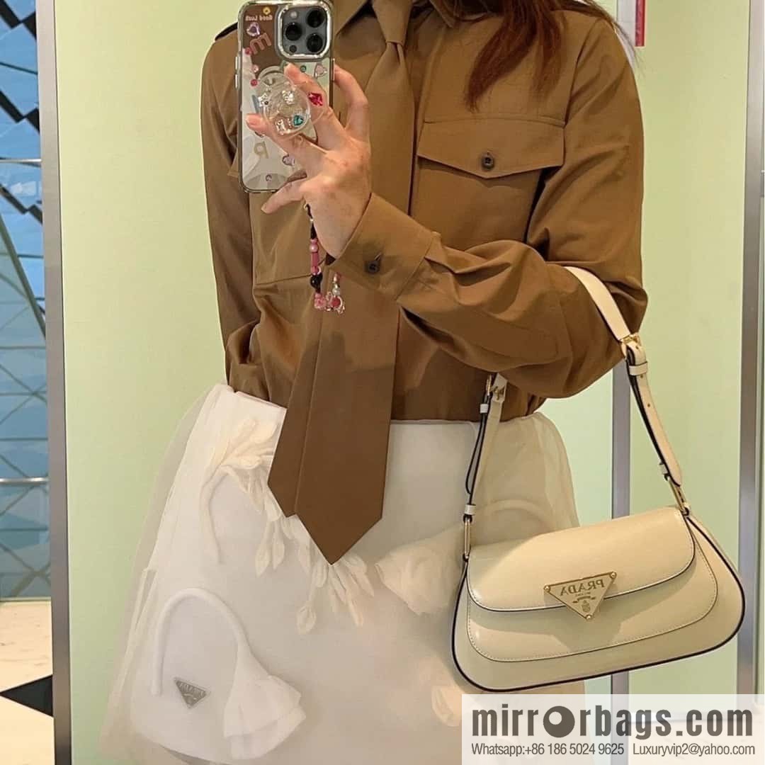 PRADA Prada glossy leather new armpit bag 1BD345