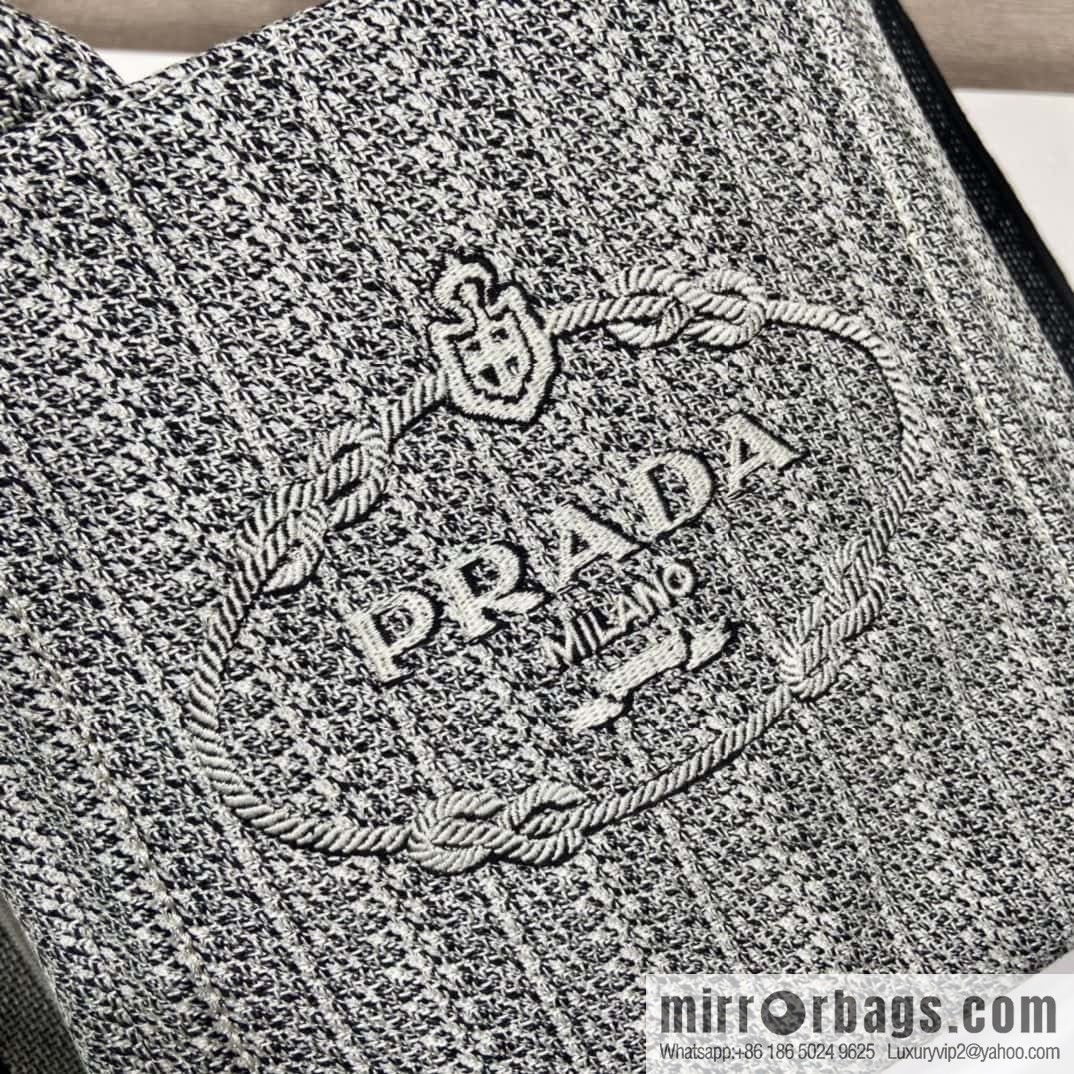 Prada embroidery tote bag 1BA343