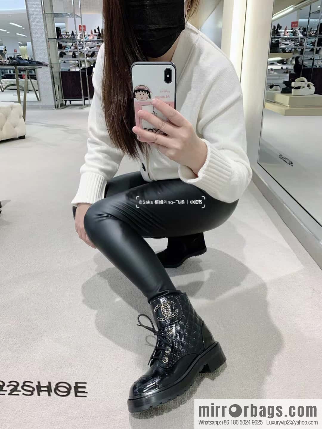 CHANEL Xiaoxiang autumn and winter classic diamond Martin boots