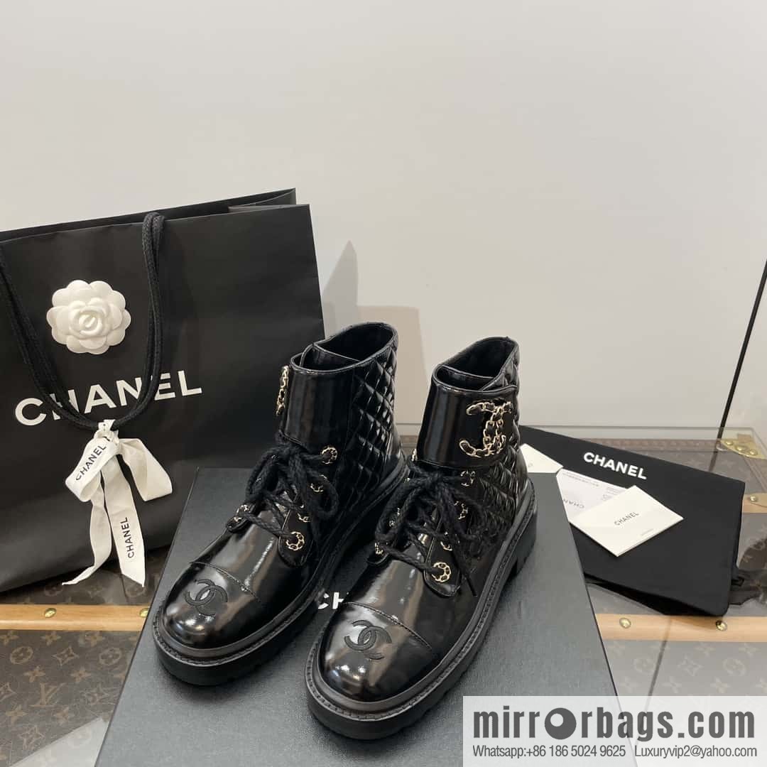 CHANEL Xiaoxiang autumn and winter classic diamond Martin boots