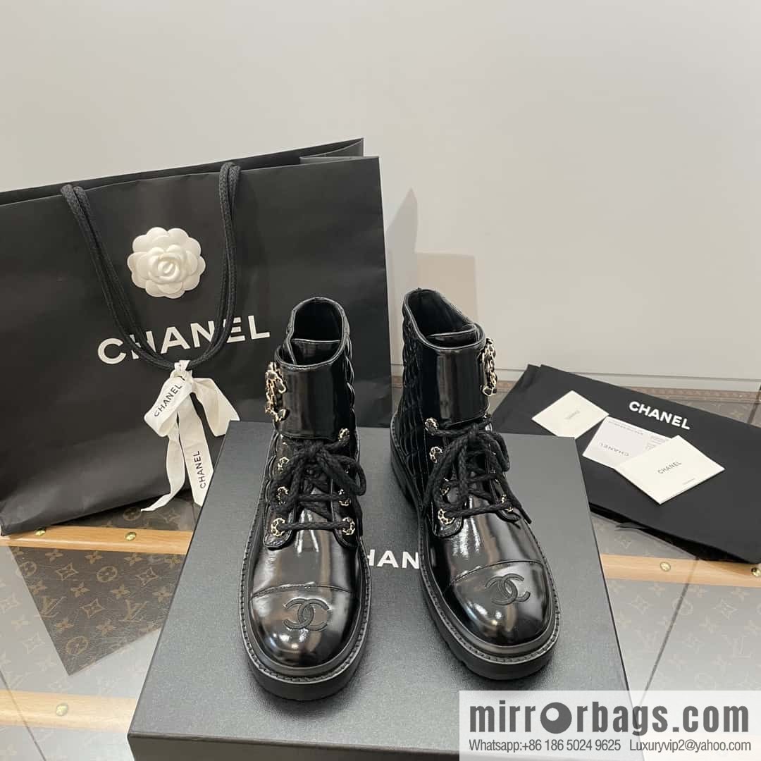 CHANEL Xiaoxiang autumn and winter classic diamond Martin boots