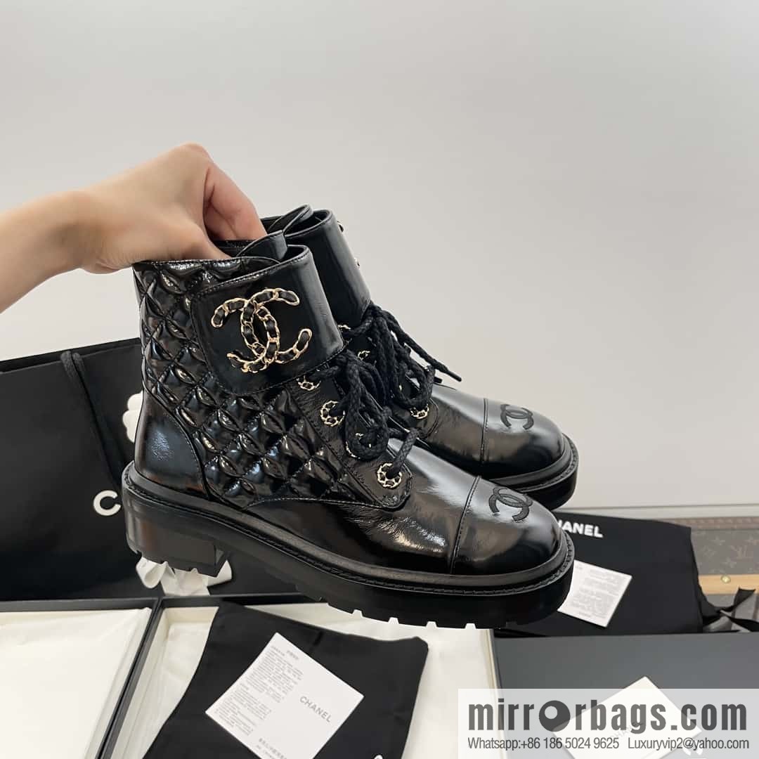 CHANEL Xiaoxiang autumn and winter classic diamond Martin boots
