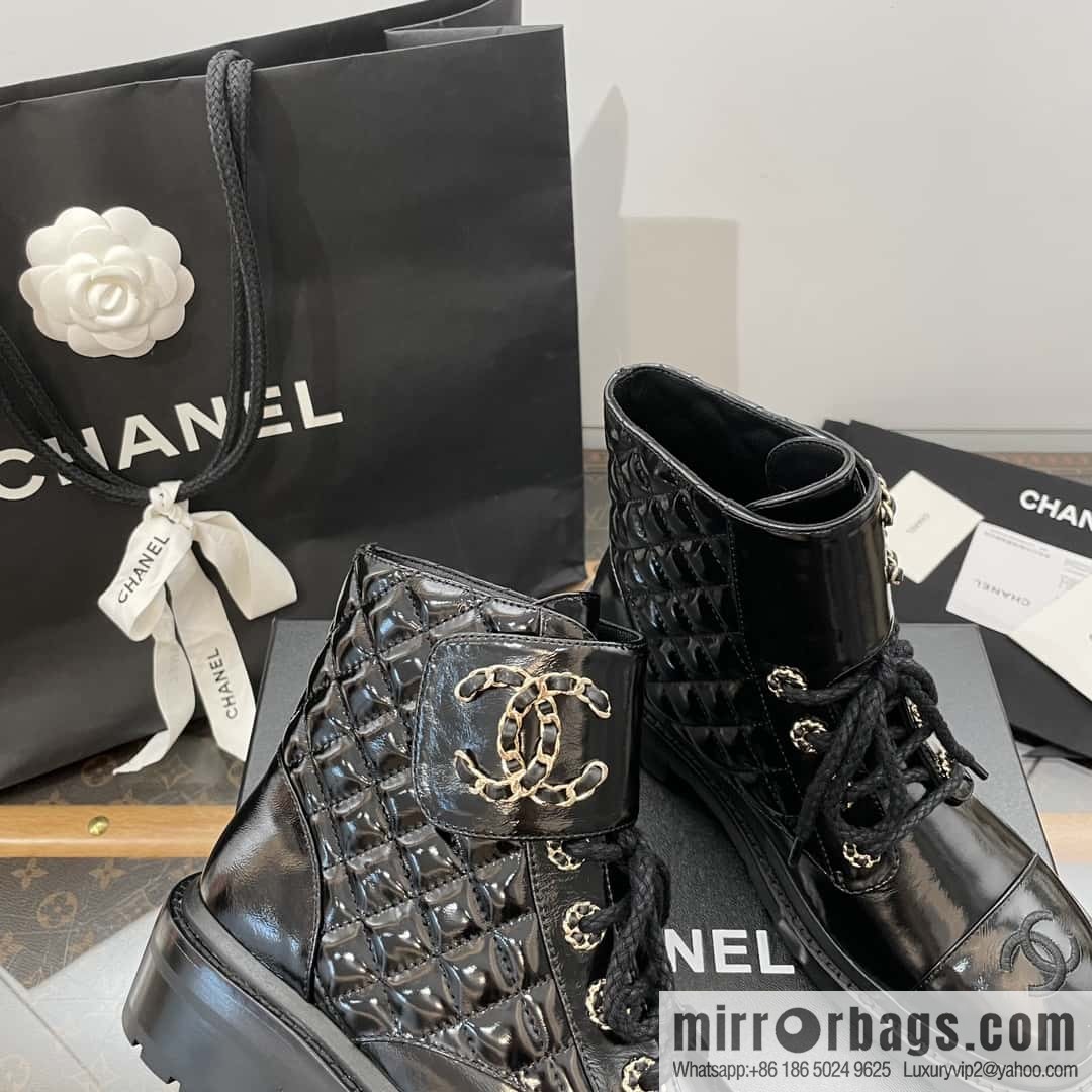 CHANEL Xiaoxiang autumn and winter classic diamond Martin boots