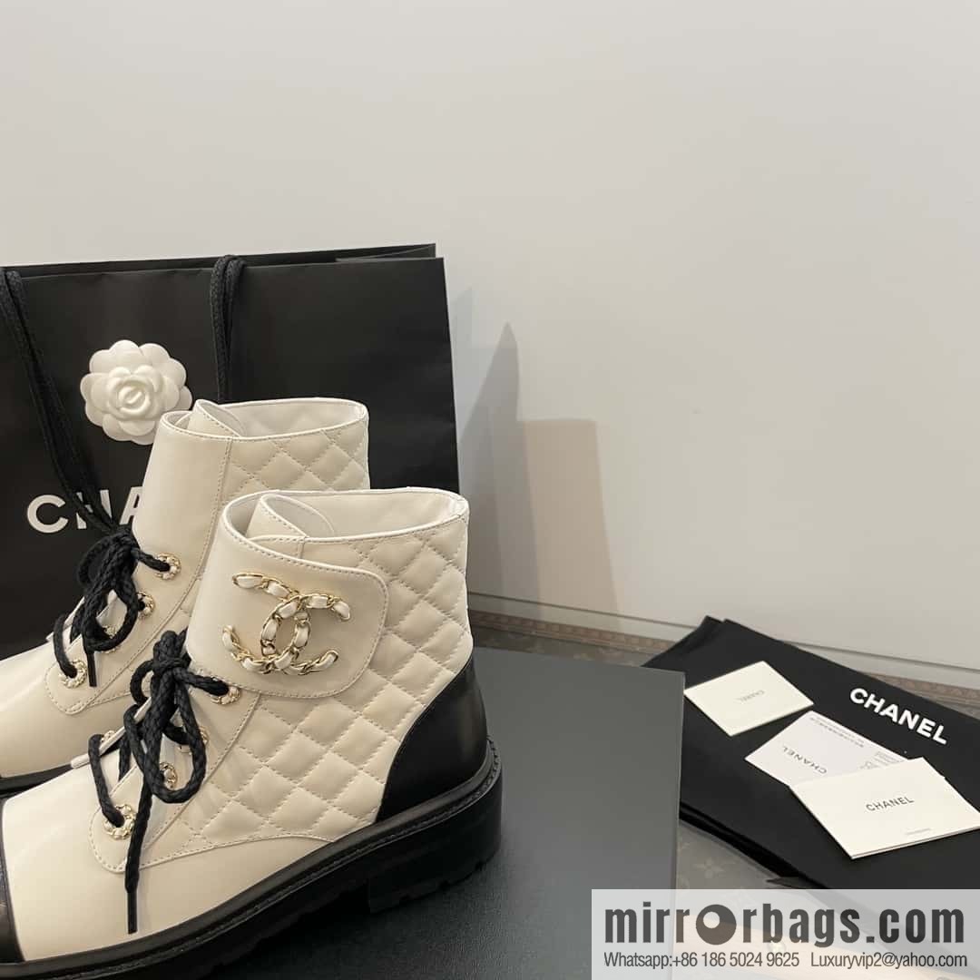 CHANEL Xiaoxiang autumn and winter classic diamond Martin boots