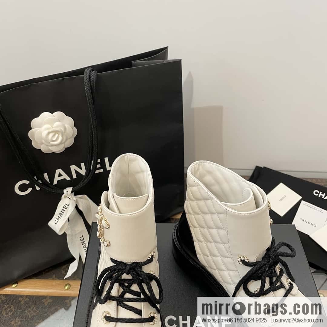 CHANEL Xiaoxiang autumn and winter classic diamond Martin boots