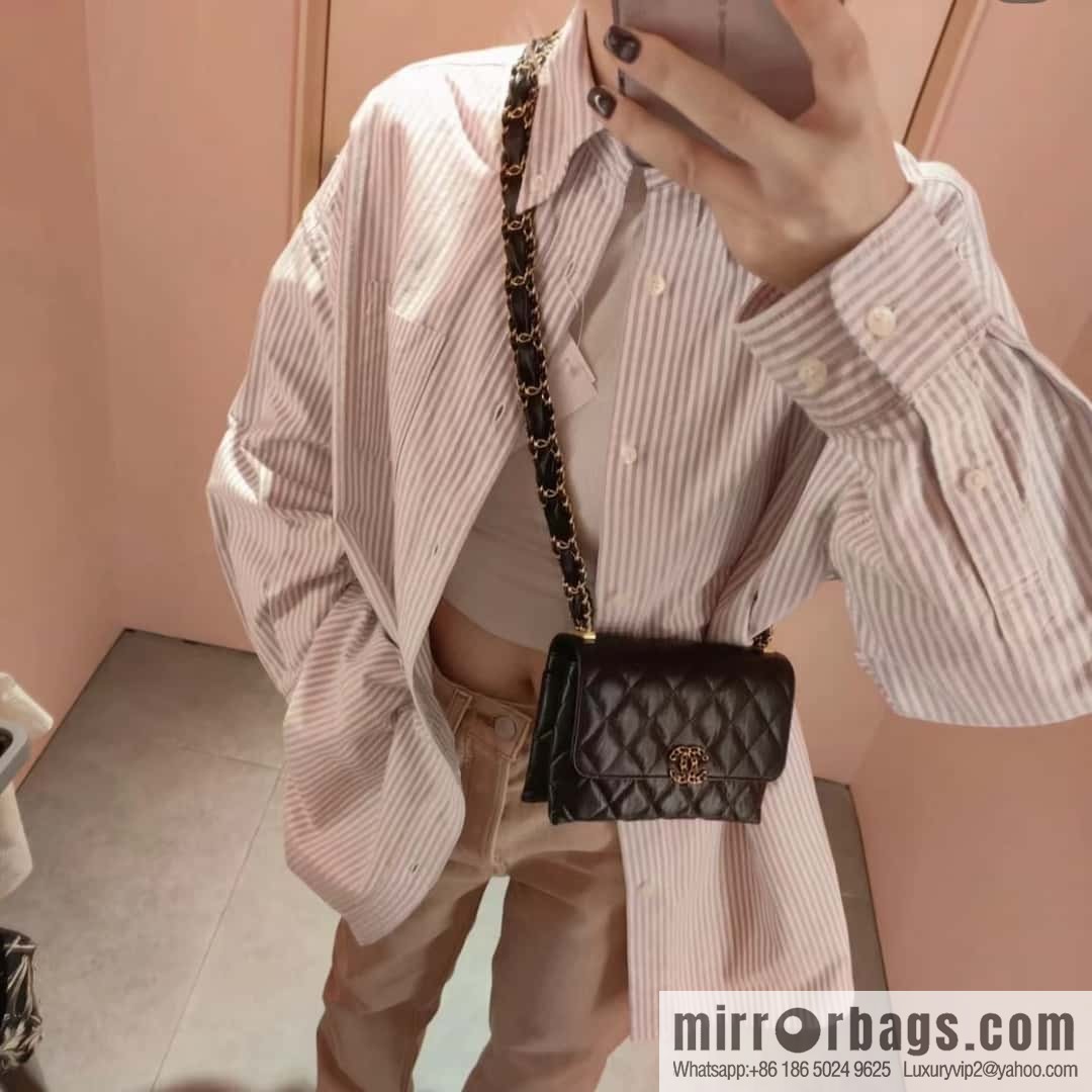 CHANEL 23K autumn and winter series, super hot 19 retro organ bag AP3572 black