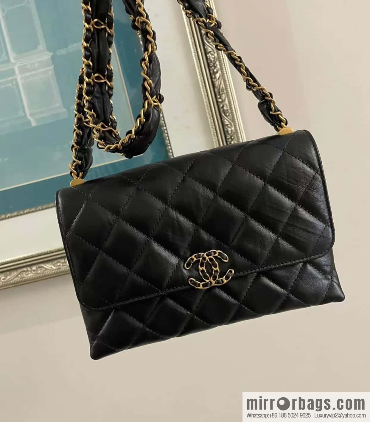 CHANEL 23K autumn and winter series, super hot 19 retro organ bag AP3572 black