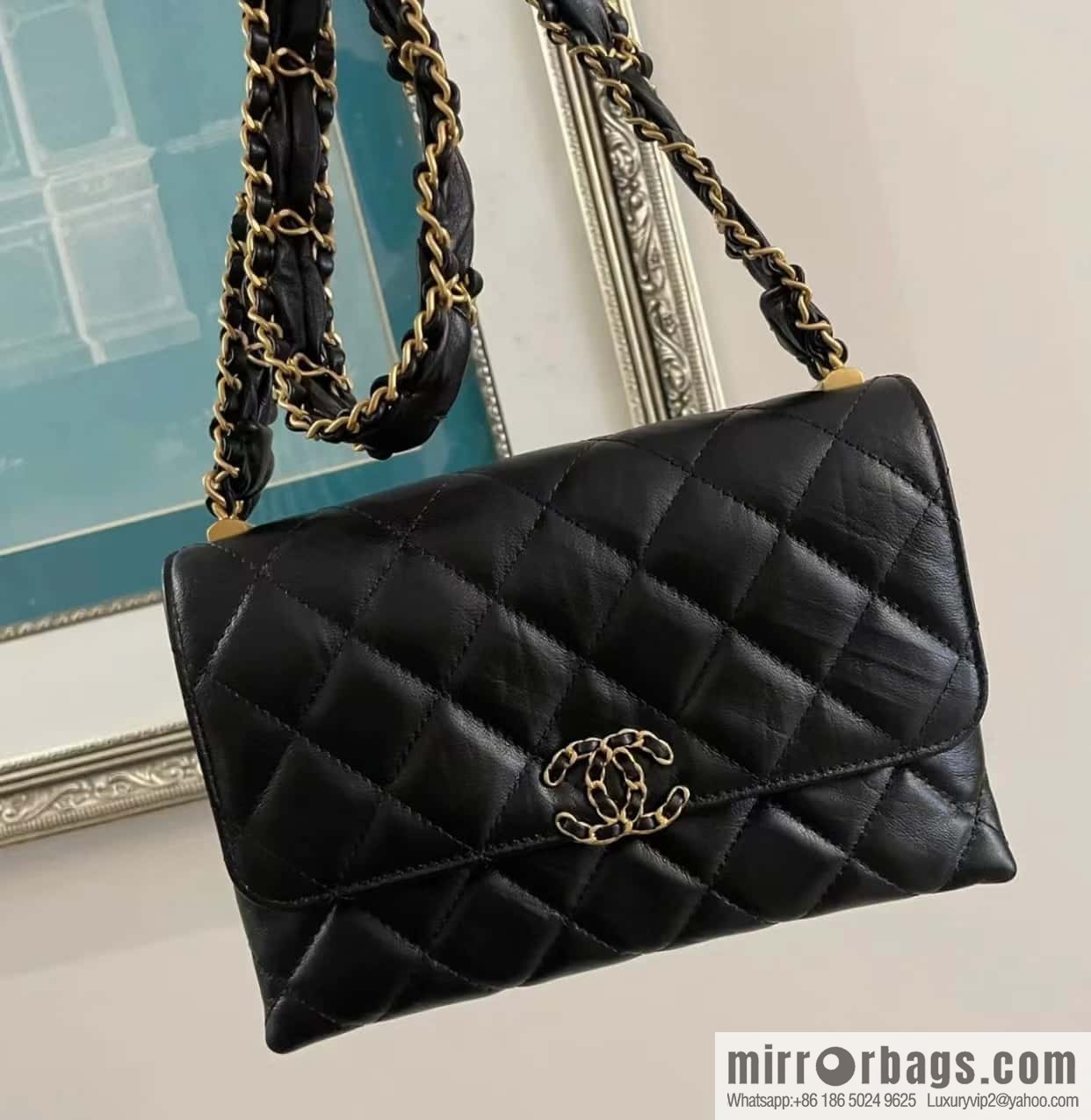 CHANEL 23K autumn and winter series, super hot 19 retro organ bag AP3572 black