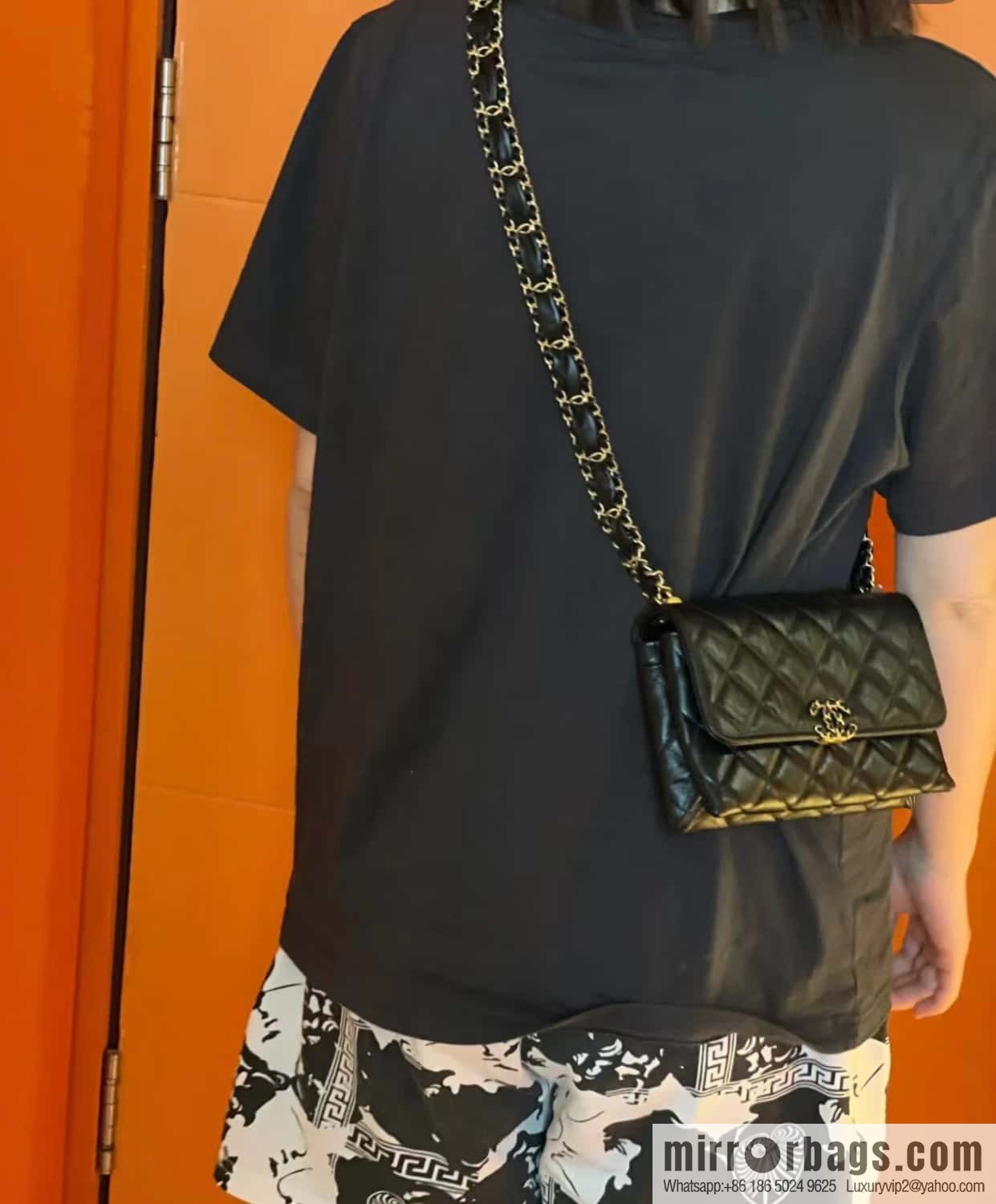 CHANEL 23K autumn and winter series, super hot 19 retro organ bag AP3572 black