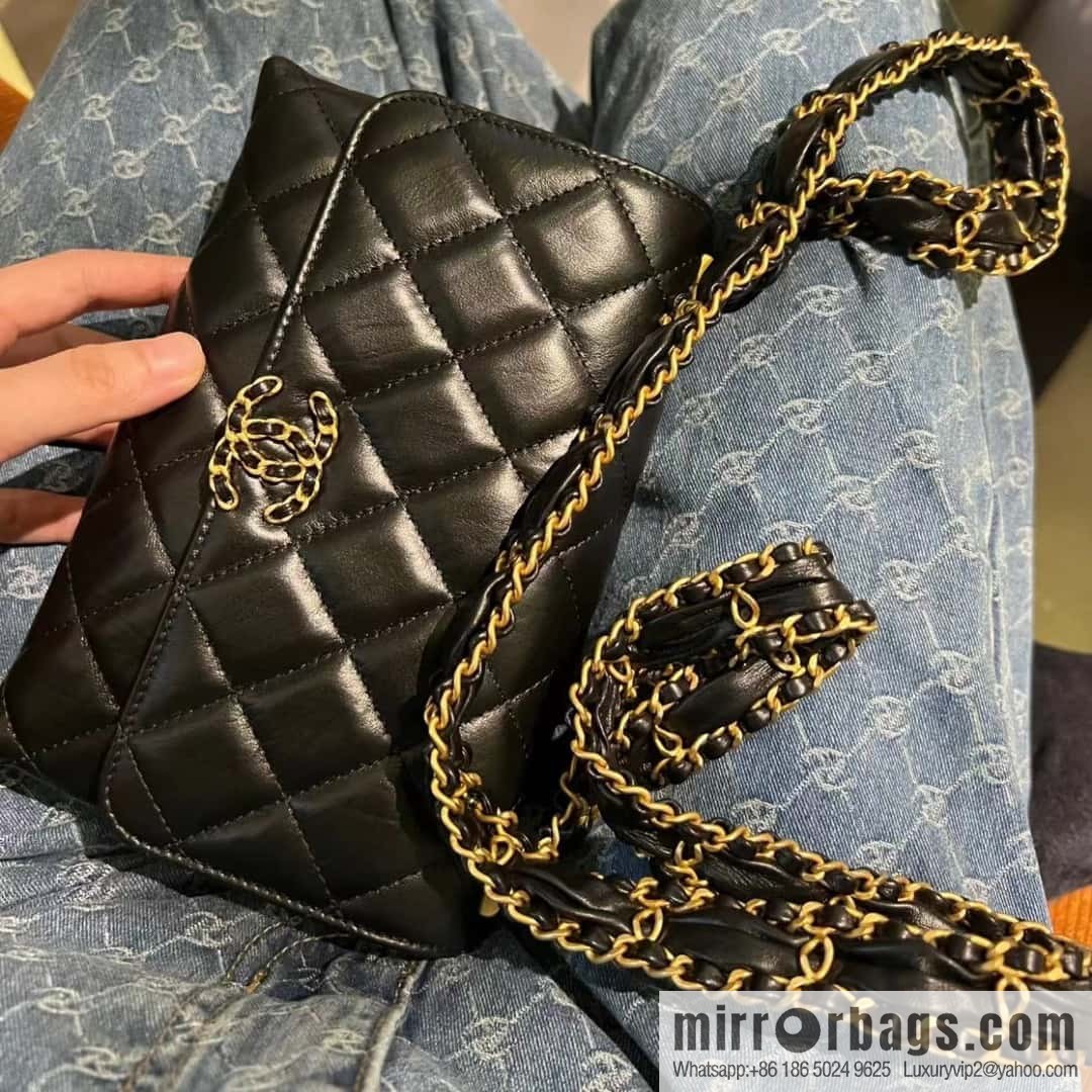 CHANEL 23K autumn and winter series, super hot 19 retro organ bag AP3572 black