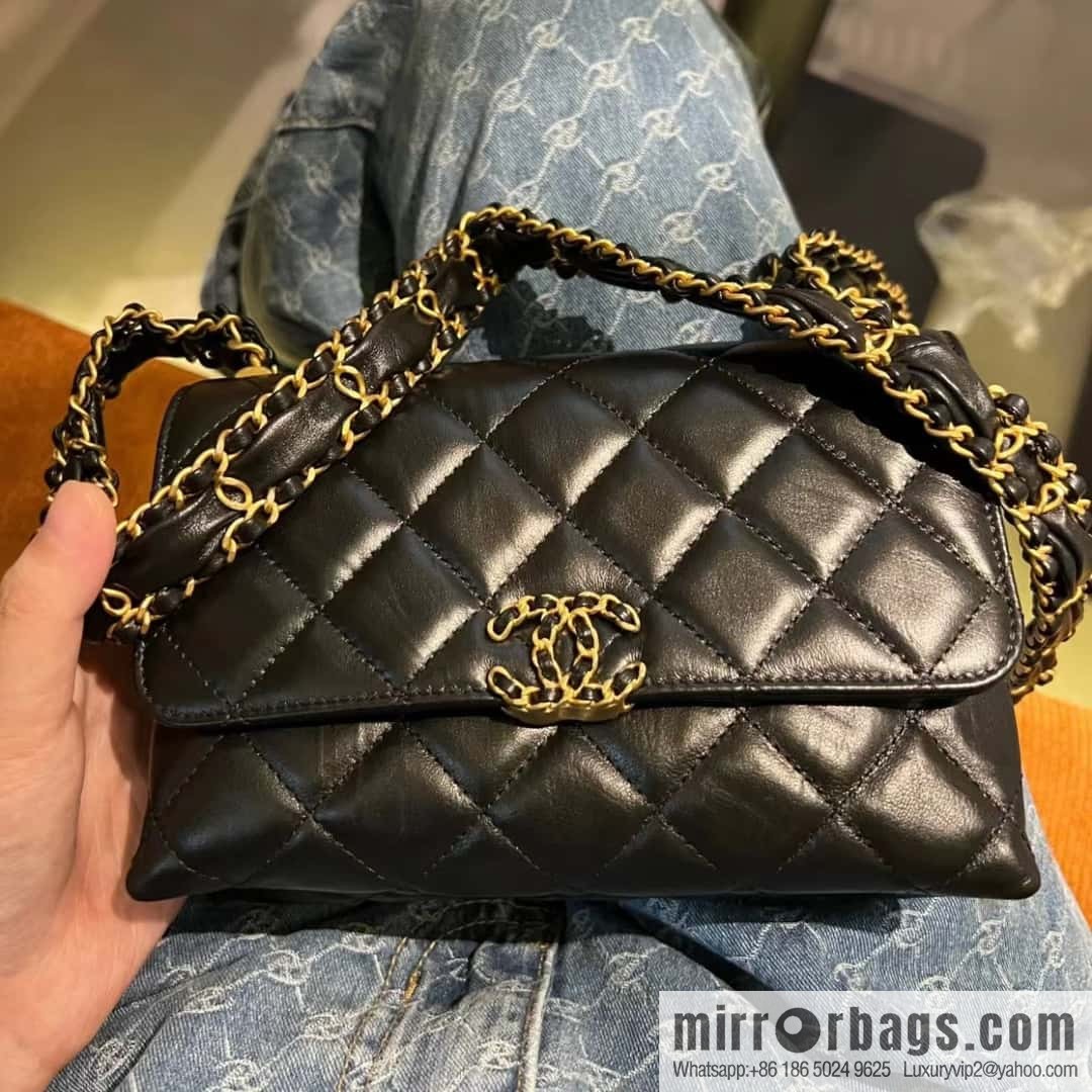 CHANEL 23K autumn and winter series, super hot 19 retro organ bag AP3572 black