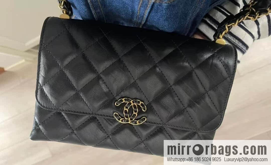 CHANEL 23K autumn and winter series, super hot 19 retro organ bag AP3572 black