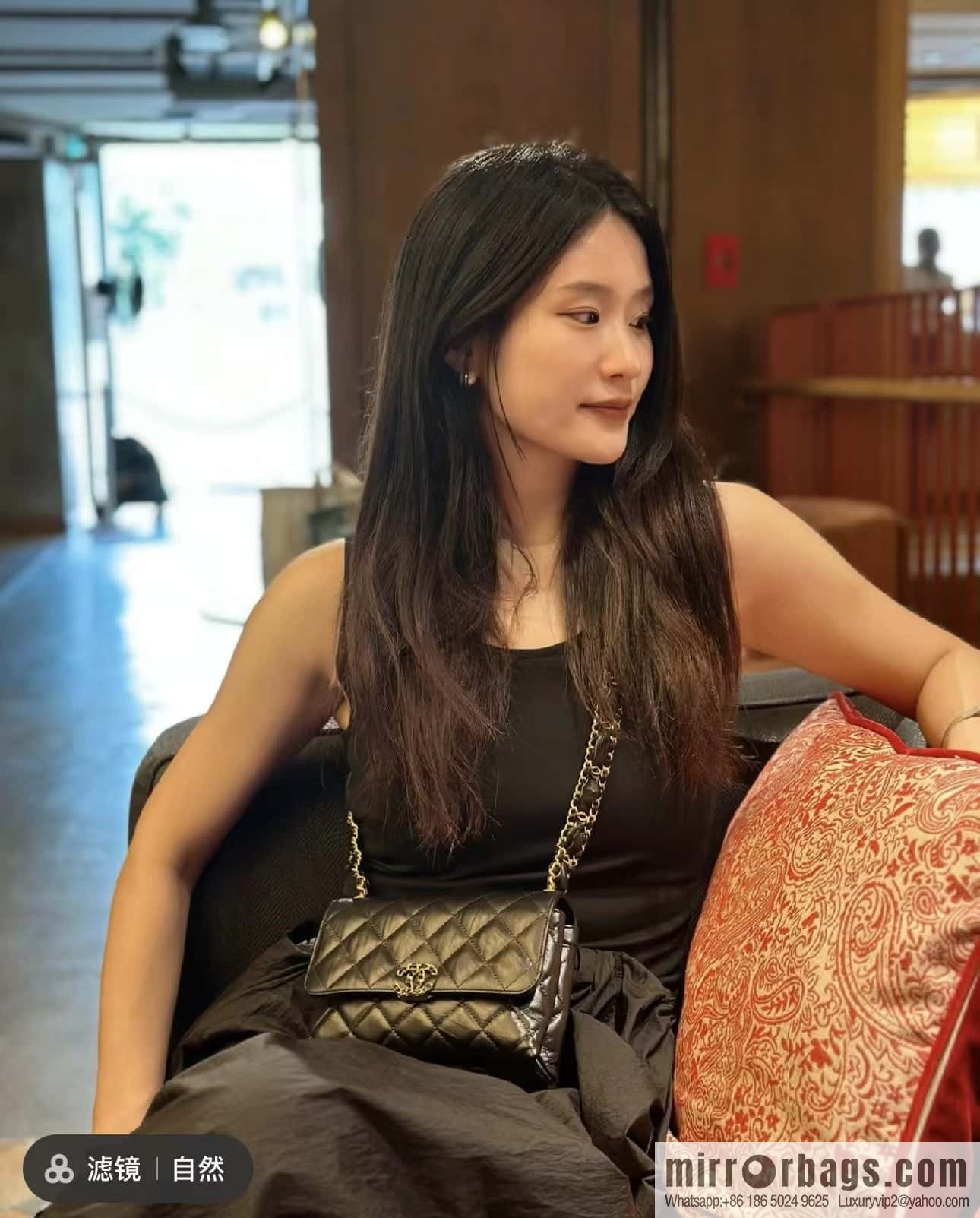 CHANEL 23K autumn and winter series, super hot 19 retro organ bag AP3572 black