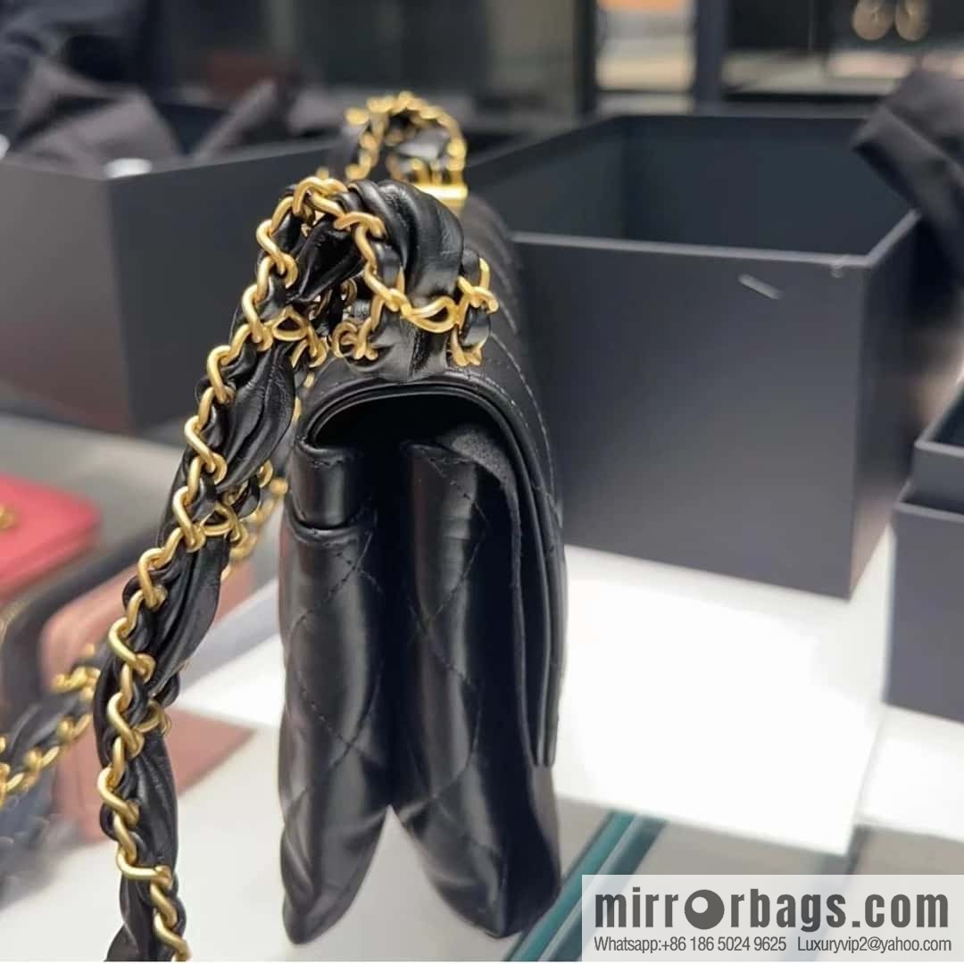 CHANEL 23K autumn and winter series, super hot 19 retro organ bag AP3572 black