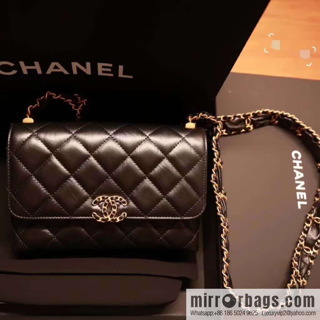 CHANEL 23K autumn and winter series, super hot 19 retro organ bag AP3572 black