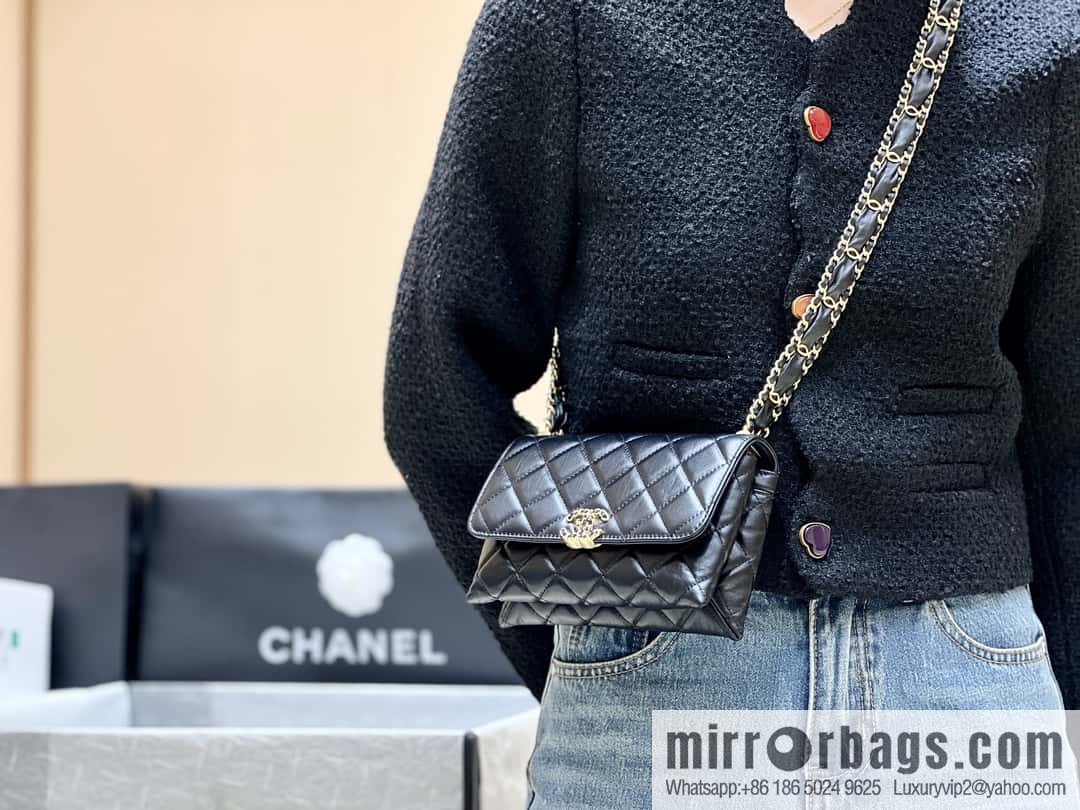 CHANEL 23K autumn and winter series, super hot 19 retro organ bag AP3572 black