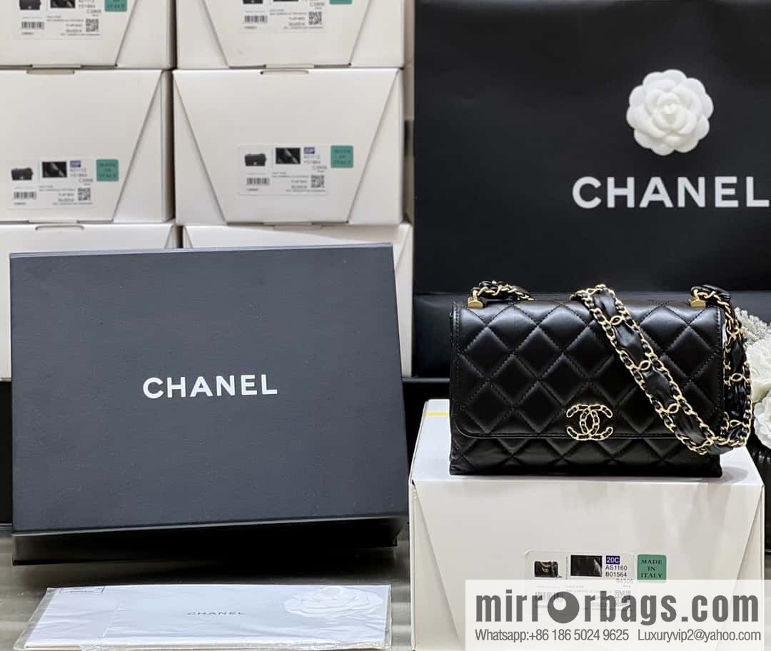 CHANEL 23K autumn and winter series, super hot 19 retro organ bag AP3572 black