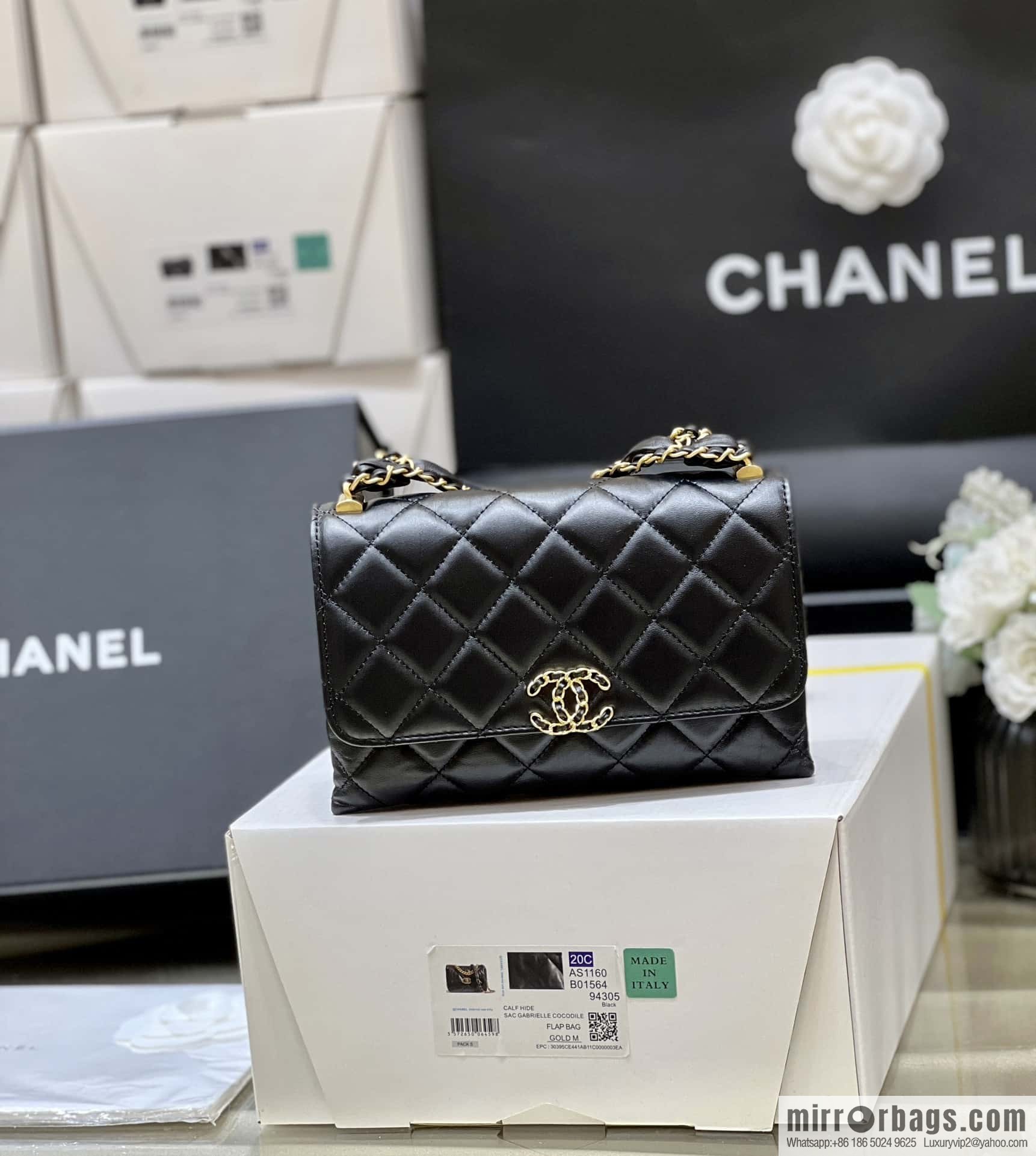 CHANEL 23K autumn and winter series, super hot 19 retro organ bag AP3572 black