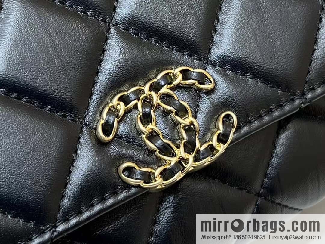 CHANEL 23K autumn and winter series, super hot 19 retro organ bag AP3572 black