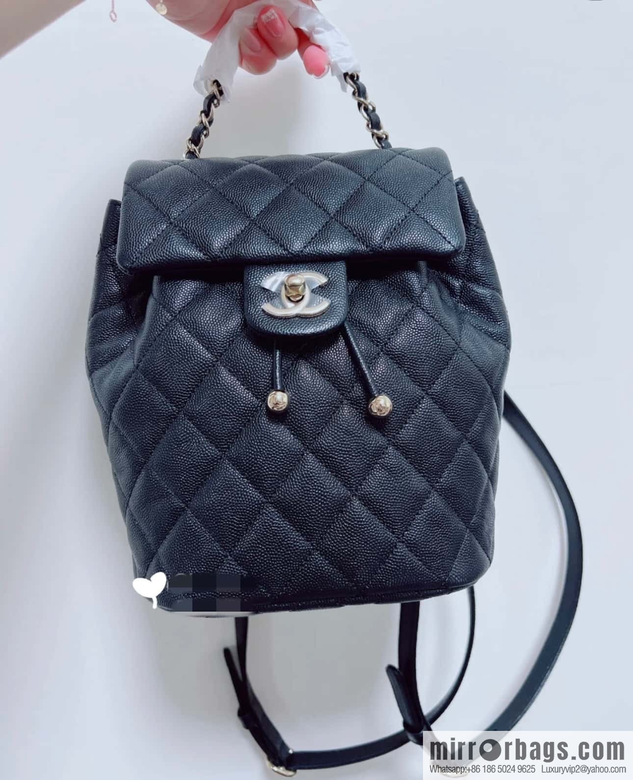 CHANEL 23S spring/summer collection, salzburg double backpack AS4058 black