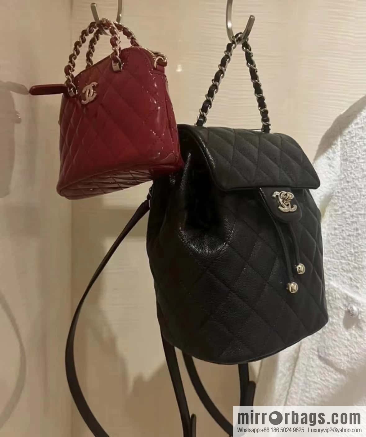 CHANEL 23S spring/summer collection, salzburg double backpack AS4058 black