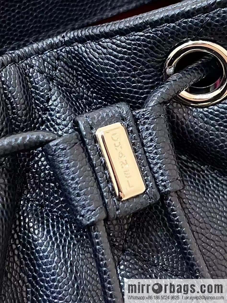CHANEL 23S spring/summer collection, salzburg double backpack AS4058 black