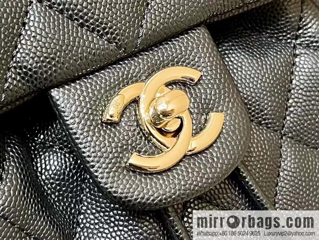 CHANEL 23S spring/summer collection, salzburg double backpack AS4058 black