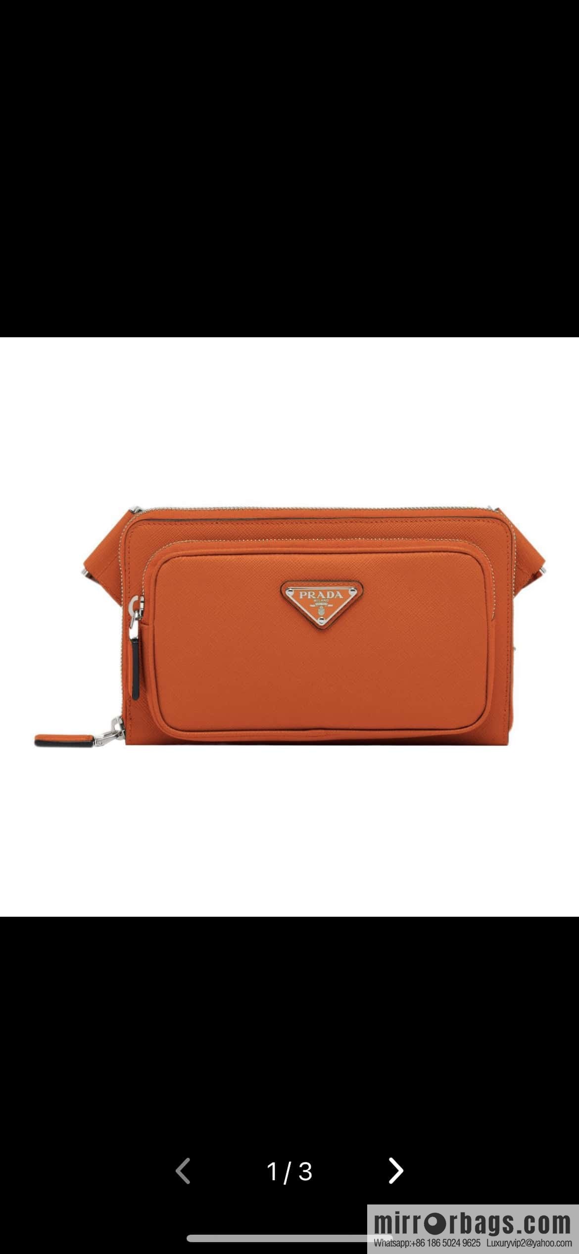 PRADA Prada imported cross pattern fanny pack/breast bag 2VH156