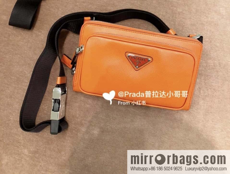 PRADA Prada imported cross pattern fanny pack/breast bag 2VH156